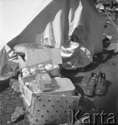 lata 60-te, Włosienica, Tatry, Polska.
Obóz taterników.
Fot. Irena Jarosinska, zbiory Ośrodka KARTA.