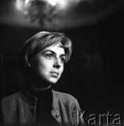 lata 60-te, Łódź, Polska.
Studentka Państwowej Wyższej Szkoły Filmowej, Telewizyjnej i Teatralnej im. Leona Schillera (PWSFTviT).
Fot. Irena Jarosińska, zbiory Ośrodka Karta.