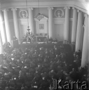 Kwiecień 1955, Warszawa, Polska.
Walny zjazd Stowarzyszenia Polskich Artystów Teatru i Filmu (SPATiF).
Fot. Irena Jarosińska, zbiory Ośrodka KARTA