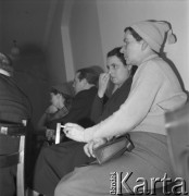 Kwiecień 1955, Warszawa, Polska.
Walny zjazd Stowarzyszenia Polskich Artystów Teatru i Filmu (SPATiF).
Fot. Irena Jarosińska, zbiory Ośrodka KARTA