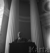 Kwiecień 1955, Warszawa, Polska.
Walny zjazd Stowarzyszenia Polskich Artystów Teatru i Filmu (SPATiF).
Fot. Irena Jarosińska, zbiory Ośrodka KARTA