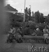 Lata 50., Warszawa, Polska.
Mariensztat. W tle most Śląsko-Dąbrowski.
Fot. Irena Jarosińska, zbiory Ośrodka KARTA