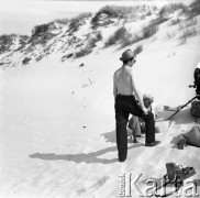 1959, Łeba, Polska.
Plan zdjęciowy do filmu 