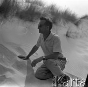 1959, Łeba, Polska.
Plan zdjęciowy do filmu 