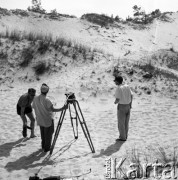 1959, Łeba, Polska.
Plan zdjęciowy do filmu 