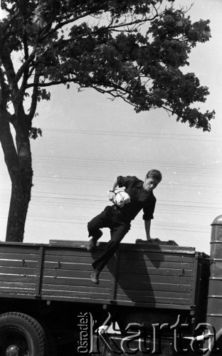 1959, Łeba, Polska.
Plan zdjęciowy do filmu 