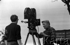 1959, Łeba, Polska.
Plan zdjęciowy do filmu 