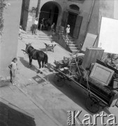 1958, Kazimierz Dolny, Polska.
Plan zdjęciowy filmu 