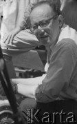 1959, Warszawa, Polska.
Reżyser Stanisław Wohl na planie zdjęciowym filmu 