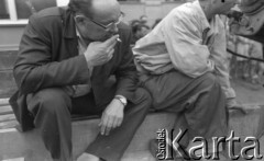 1959, Warszawa, Polska.
Reżyser Stanisław Wohl na planie zdjęciowym filmu 