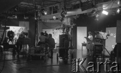 Ok. 1961, Warszawa, Polska.
Studio telewizyjne programu 
