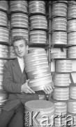 Ok. 1961, Warszawa, Polska.
Archiwum taśm filmowych w Telewizji Polskiej.
Fot. Irena Jarosińska, zbiory Ośrodka KARTA