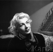 1960, Warszawa, Polska.
Aktorka Barbara Drapińska.
Fot. Irena Jarosińska, zbiory Ośrodka KARTA