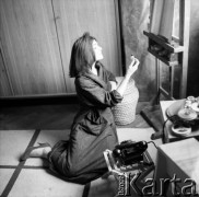 Lata 50. lub 60., Polska.
Aktorka Zofia Słaboszowska.
Fot. Irena Jarosińska, zbiory Ośrodka KARTA