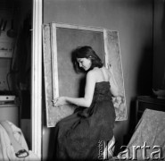 Lata 50. lub 60., Polska.
Aktorka Zofia Słaboszowska.
Fot. Irena Jarosińska, zbiory Ośrodka KARTA
