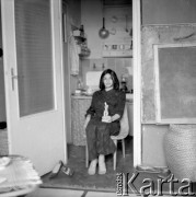 Lata 50. lub 60., Polska.
Aktorka Zofia Słaboszowska.
Fot. Irena Jarosińska, zbiory Ośrodka KARTA