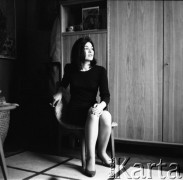 Lata 50. lub 60., Polska.
Aktorka Zofia Słaboszowska.
Fot. Irena Jarosińska, zbiory Ośrodka KARTA