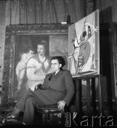 lata 50-te, Warszawa, Polska
Malarz Bogusław Szwarc
Fot. Irena Jarosińska, zbiory Ośrodka KARTA