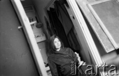 Lata 50. lub 60., Polska.
Aktorka Zofia Słaboszowska.
Fot. Marek Jarosiński, zbiory Ośrodka KARTA