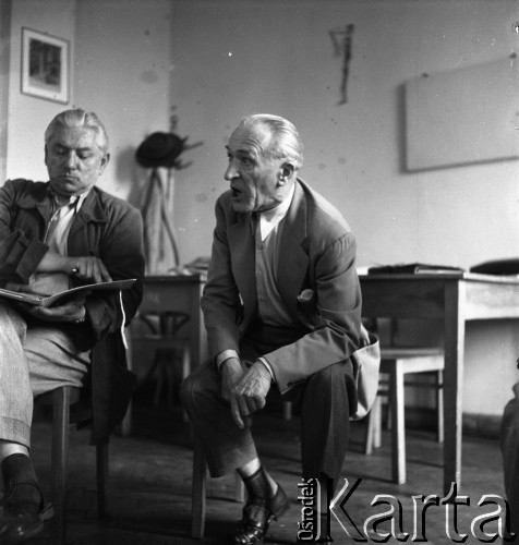 Lata 50. lub 60., Polska.
Próba spektaklu teatralnego.
Fot. Irena Jarosińska, zbiory Ośrodka KARTA