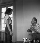 Lata 50. lub 60., Polska.
Próba spektaklu teatralnego.
Fot. Irena Jarosińska, zbiory Ośrodka KARTA