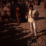 1967, Sopot, Polska.
Muzyk Czesław Niemen podczas Festiwalu Piosenki.
Fot. Irena Jarosińska, zbiory Ośrodka KARTA