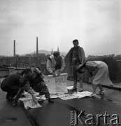 1968, Wałbrzych, Polska.
Zespół Teatru Dramatycznego im. Jerzego Szaniawskiego. Przygotowania do spektakli 