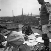 1968, Wałbrzych, Polska.
Zespół Teatru Dramatycznego im. Jerzego Szaniawskiego. Przygotowania do spektakli 