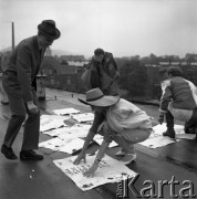 1968, Wałbrzych, Polska.
Zespół Teatru Dramatycznego im. Jerzego Szaniawskiego. Przygotowania do spektakli 