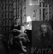 Lata 60. lub 70., Polska.
Malarka Viola Wieczorek.
Fot. Irena Jarosińska, zbiory Ośrodka KARTA 
