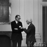 1976, Warszawa, Polska.
Łazienki Królewskie - Międzynarodowe Forum UNESCO w 30-lecie zwycięstwa nad faszyzmem.
Fot. Irena Jarosińska, zbiory Ośrodka KARTA