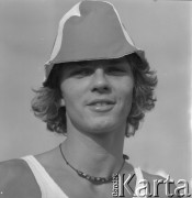 1975, Polska
Lekkoatleta, złoty medalista w skoku wzwyż Jacek Wszoła.
Fot. Irena Jarosińska, zbiory Ośrodka KARTA