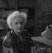 Lipiec 1978, Warszawa, Polska.
Profesor Anna Świderkówna.
Fot. Irena Jarosińska, zbiory Ośrodka KARTA
