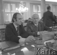lata 70-te, Warszawa, Polska
Posiedzenie sejmowej komisji ds. gospodarczo-socjalnych.
Fot. Irena Jarosińska, zbiory Ośrodka KARTA