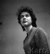 Lata 60. lub 70., Polska.
Krystyna Moor.
Fot. Irena Jarosińska, zbiory Ośrodka KARTA 
