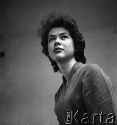 Lata 60. lub 70., Polska.
Krystyna Moor.
Fot. Irena Jarosińska, zbiory Ośrodka KARTA 
