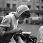 1959, Warszawa, Polska.
Plan zdjęciowy do filmu 