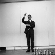 1968, Polska.
Pianista jazzowy Andrzej Trzaskowski.
Fot. Irena Jarosińska, zbiory Ośrodka KARTA