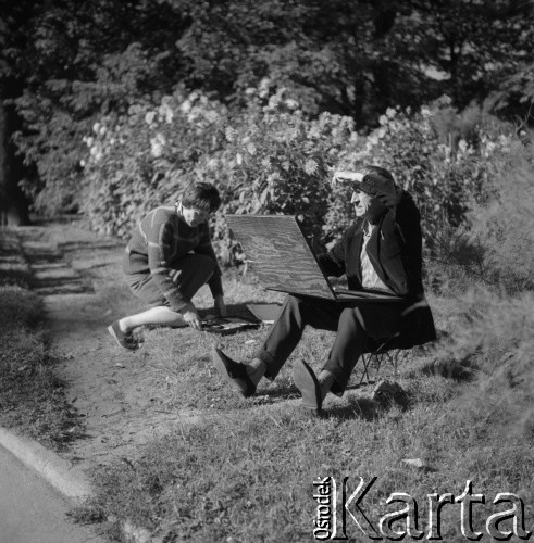 Lata 50. lub 60., Warszawa, Polska.
Artysta.
Fot. Irena Jarosińska, zbiory Ośrodka KARTA