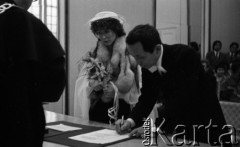 styczeń 1982, Warszawa, Polska.
Ślub cywilny Koji Kamoji
Fot. Irena Jarosińska, zbiory Ośrodka KARTA