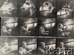 01.1966, Warszawa, Polska.
Kompozytor i pianista jazzowy Krzysztof Komeda podczas nagrania płyty 