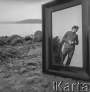 1965, Polska.
Malarz i rysownik Kiejstut Bereźnicki.
Fot. Irena Jarosińska, zbiory Ośrodka KARTA