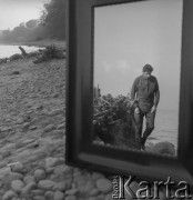1965, Polska.
Malarz i rysownik Kiejstut Bereźnicki.
Fot. Irena Jarosińska, zbiory Ośrodka KARTA