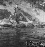 1965, Polska.
Malarz i rysownik Kiejstut Bereźnicki.
Fot. Irena Jarosińska, zbiory Ośrodka KARTA