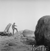 1965, Polska.
Malarz i rysownik Kiejstut Bereźnicki.
Fot. Irena Jarosińska, zbiory Ośrodka KARTA