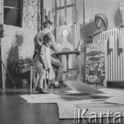 1962, Olsztyn, Polska.
Malarz Andrzej Samulowski.
Fot. Irena Jarosińska, zbiory Ośrodka KARTA