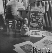1962, Olsztyn, Polska.
Malarz Andrzej Samulowski.
Fot. Irena Jarosińska, zbiory Ośrodka KARTA