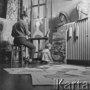1962, Olsztyn, Polska.
Malarz Andrzej Samulowski.
Fot. Irena Jarosińska, zbiory Ośrodka KARTA