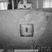 Ok. 1962, Polska.
Pracownia Andrzeja Strumiłły - obrazy na sztalugach.
Fot. Irena Jarosińska, zbiory Ośrodka KARTA