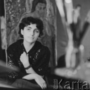 Lata 50.-60., Szczecin, Polska.
Malarka Barbara Lewińska. 
Fot. Irena Jarosińska, zbiory Ośrodka KARTA